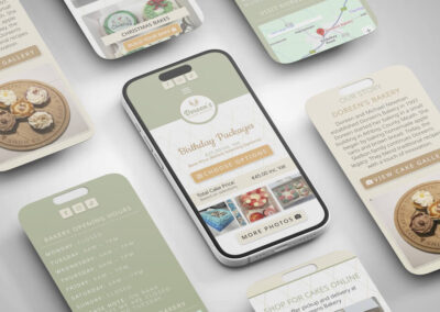 Doreens Home Bakery Website Showcase Flatlay iPhones and mobile screens smaller ()