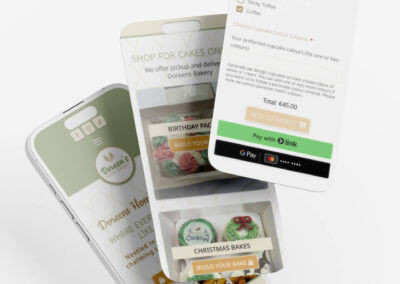 Doreens Home Bakery iPhone responsive design mockup smaller ()