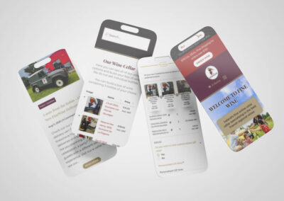 FineWine Responsive design mobile screens floating smaller