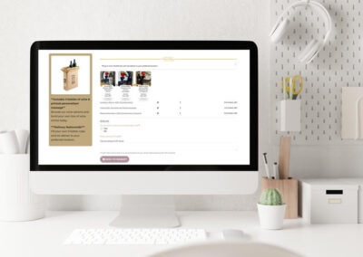 FineWine computer mockup showcasing website design of build a box of wine page
