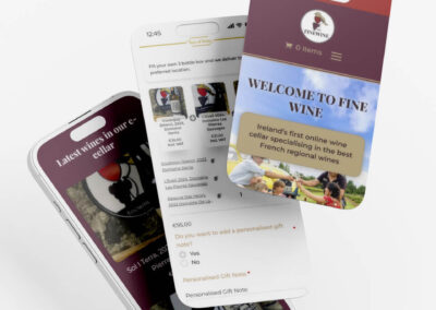 FineWine iPhone responsive design mockup