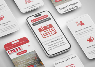 GTSS Global Training Safety Solutions Website Showcase Flatlay iPhones and mobile screens DesignBurst