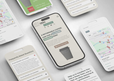Trim Community Cup Website Showcase Flatlay iPhones and mobile screens () ()