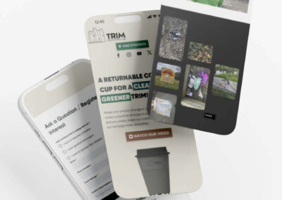Trim Community Cup iPhone responsive design mockup DesignBurst for web () ()
