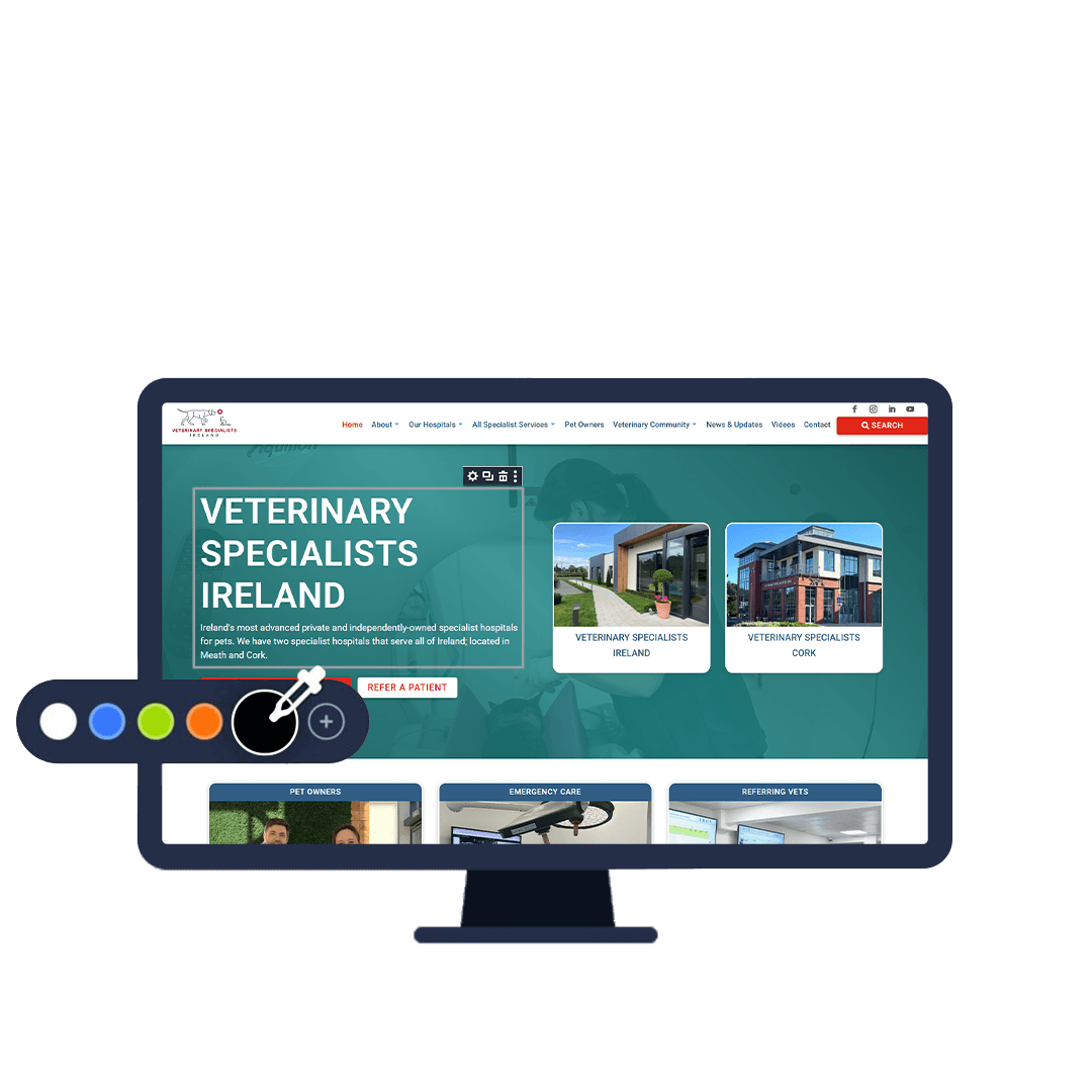 Veterinary Specialists Ireland Design Construction Mockup animation Veterinary Specialists Ireland Design Construction Mockup animation