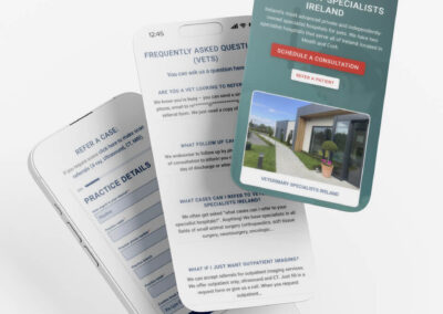 Veterinary Specialists Ireland iPhone responsive design mockup by DesignBurst for web
