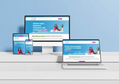 The Data Consultant website mockup on multiple devices