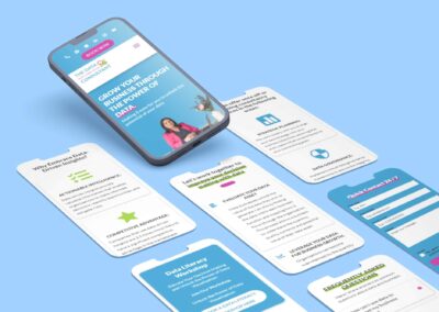 The Data Consultant website mockup on phones to show UX and UI