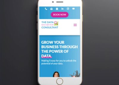 The Data Consultant website mockup showcasing mobile website design
