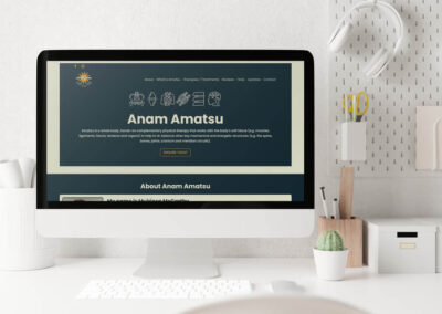 Anamamatsu Computer Mockup desktop Mac with minimalist office decor
