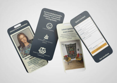 Anamamtsu promo image showcasing design on angled mobile phone screens smaller