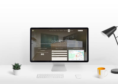 Mangan woodcraft website contact page on desktop