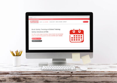 GTSS Global Training Safety Solutions Computer Mockup Wooden Desk ()