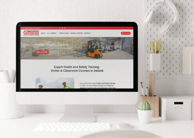 Global Training Safety Solutions GTSS website design on desktop Computer ()