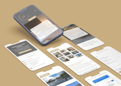 Phone and screen ui ux app presentation mockup Hillcrest self catering website ()
