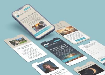 Phone and screen ui ux app presentation mockup Holistic Centre ()