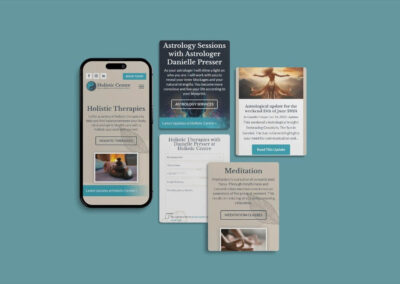 SOCIAL media mockup web design for Holistic Centre ()
